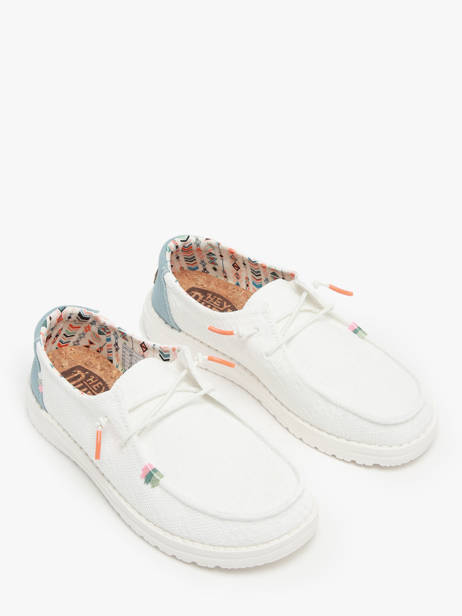 Mocassins Hey dude Blanc accessoires 40054 vue secondaire 1
