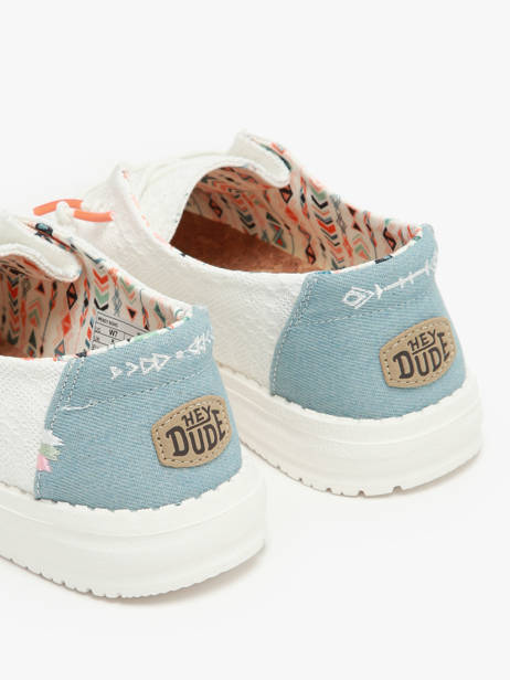 Mocassins Hey dude Blanc accessoires 40054 vue secondaire 2