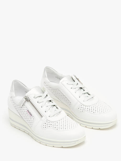 Wedge Sneakers In Leather Mephisto White accessoires P5144311 other view 1