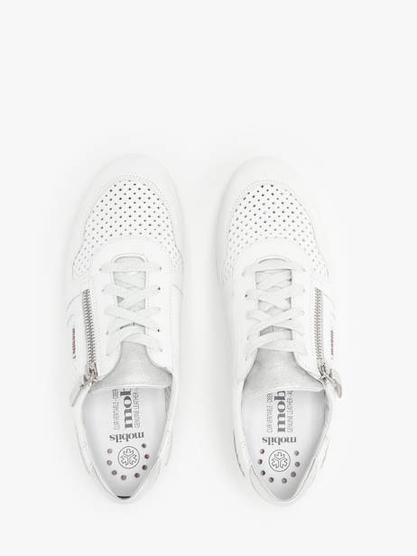Wedge Sneakers In Leather Mephisto White accessoires P5144311 other view 3