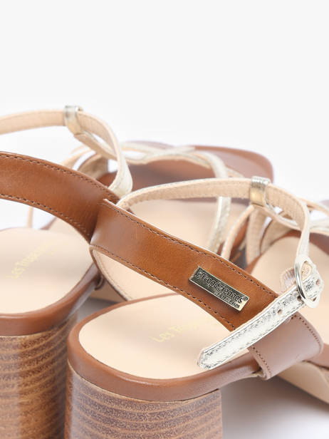 Heeled Sandals In Leather Les tropeziennes Brown accessoires LIMONA other view 2