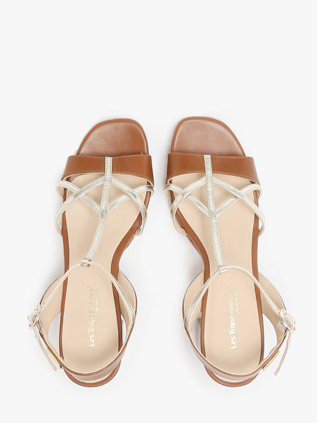 Heeled Sandals In Leather Les tropeziennes Brown accessoires LIMONA other view 3