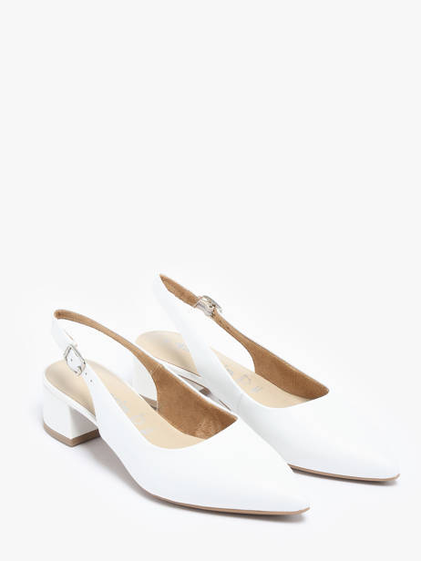 Pumps With Straps In Leather Tamaris White accessoires 42 other view 1