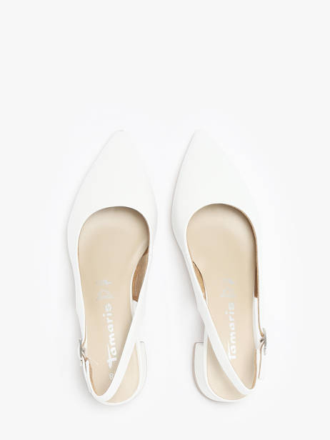Pumps With Straps In Leather Tamaris White accessoires 42 other view 3