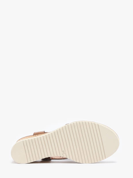 Sandales Talon Compensé En Cuir Tamaris Marron accessoires 42 vue secondaire 4
