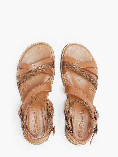 Sandals In Leather Tamaris Brown accessoires 42 other view 3
