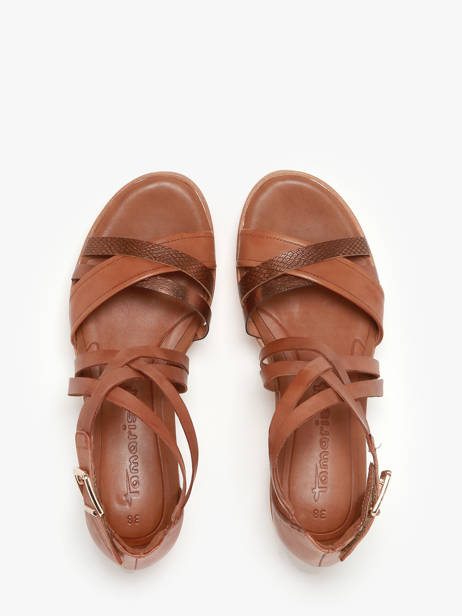 Sandales En Cuir Tamaris Marron accessoires 42 vue secondaire 4