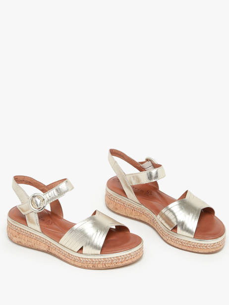 Sandales En Cuir Tamaris Or accessoires 42 vue secondaire 1
