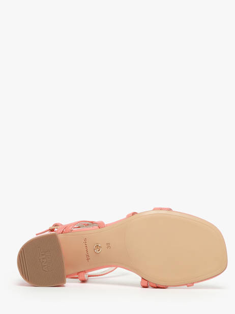 Sandales à Talon En Cuir Tamaris Orange accessoires 42 vue secondaire 3