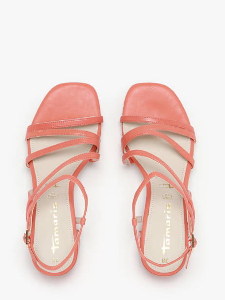 Sandales à Talon En Cuir Tamaris Orange accessoires 42 vue secondaire 4