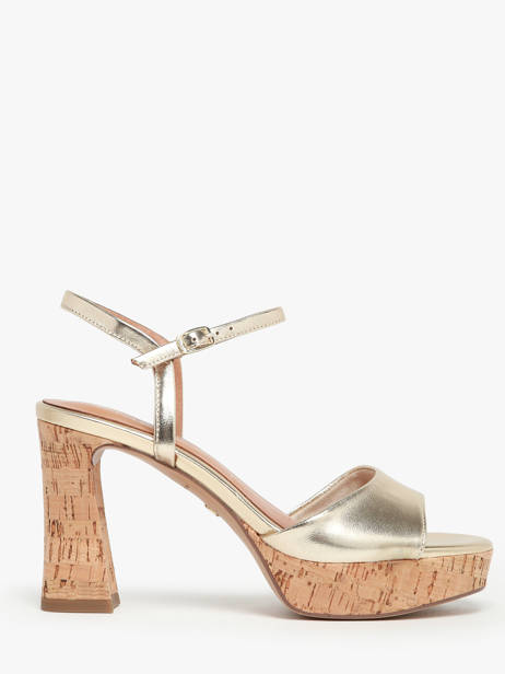 Sandals In Leather Tamaris Gold accessoires 42