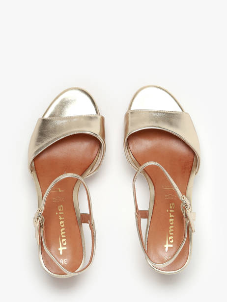 Sandals In Leather Tamaris Gold accessoires 42 other view 4