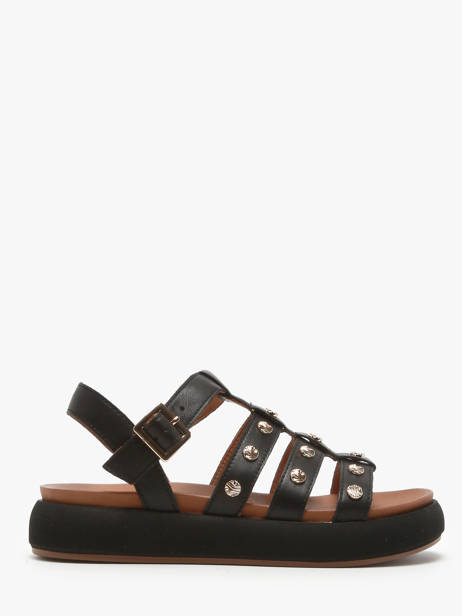 Sandals In Leather Inuovo Black accessoires A96020