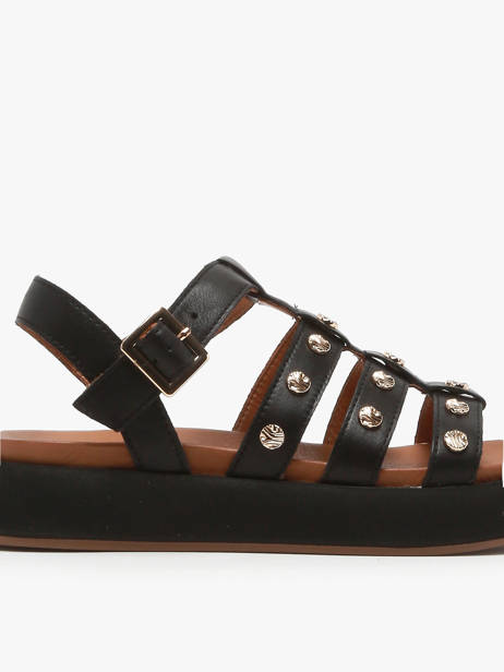 Sandals In Leather Inuovo Black accessoires A96020 other view 1