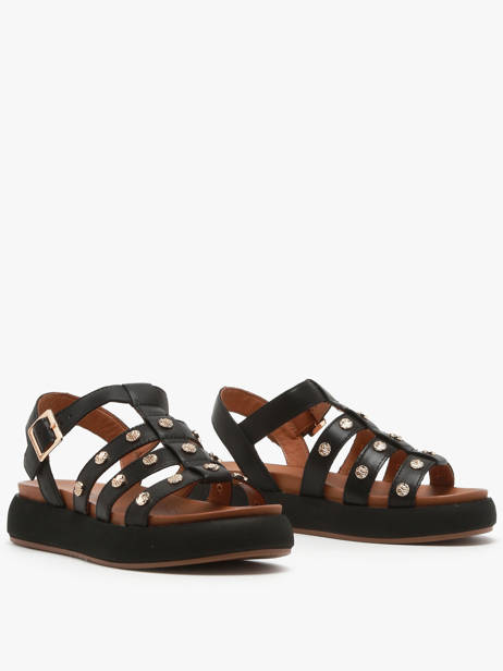 Sandals In Leather Inuovo Black accessoires A96020 other view 2