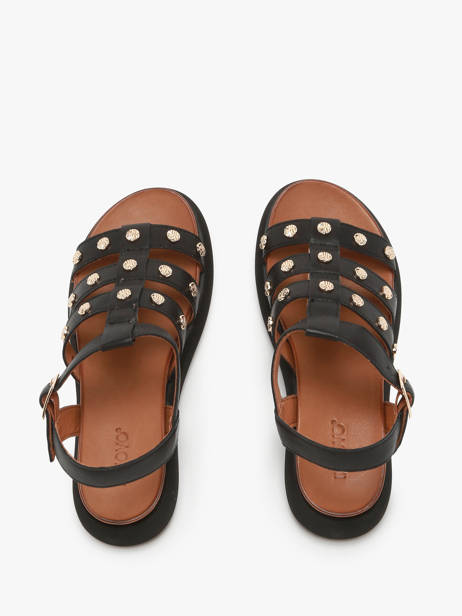 Sandals In Leather Inuovo Black accessoires A96020 other view 3