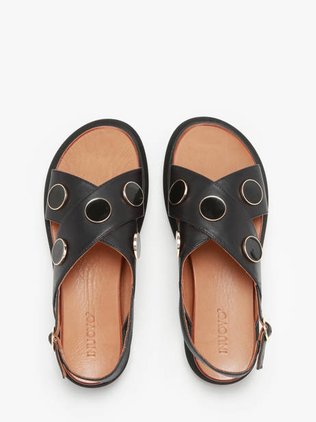 Sandals In Leather Inuovo Black accessoires A96010 other view 4