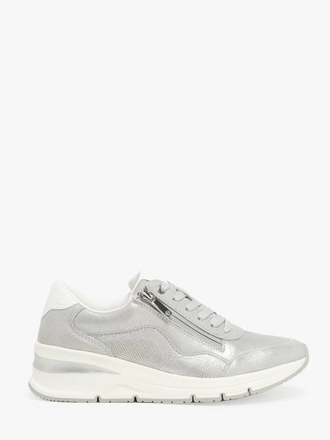 Sneakers En Cuir Tamaris Argent accessoires 42