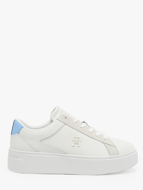 Sneakers In Leather Tommy hilfiger White accessoires 82100F6