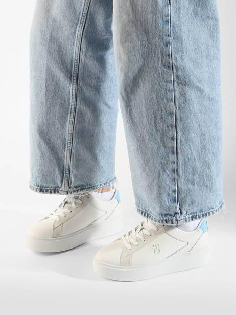 Sneakers In Leather Tommy hilfiger White accessoires 82100F6 other view 1