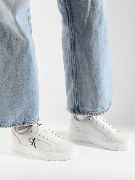 Sneakers En Cuir Calvin klein jeans Blanc accessoires 8230LA vue secondaire 1