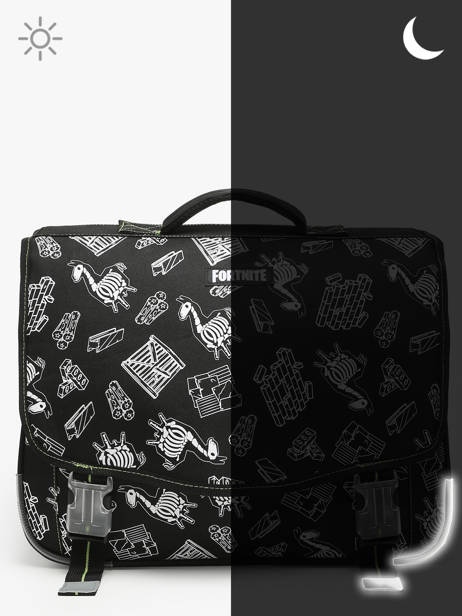 2-compartment Satchel Fortnite Black gamer 23OZ203S other view 5