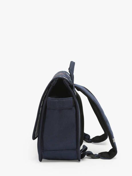Cartable 2 Compartiments Cabaia Bleu school S vue secondaire 2