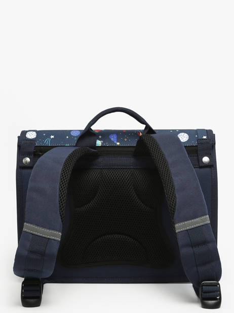 Cartable 2 Compartiments Cabaia Bleu school S vue secondaire 4