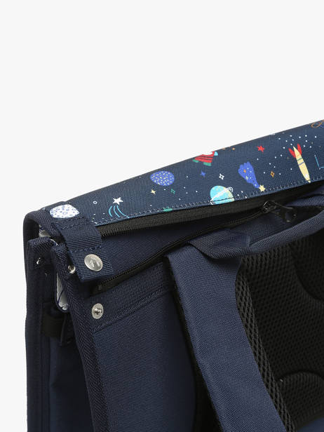 Cartable 2 Compartiments Cabaia Bleu school S vue secondaire 5