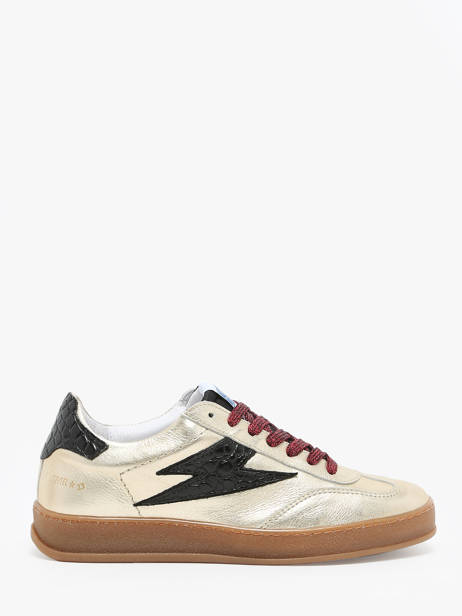 Sneakers Risy In Leather Semerdjian Gold accessoires RISY178