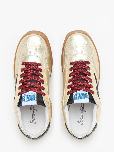 Sneakers Risy In Leather Semerdjian Gold accessoires RISY178 other view 4
