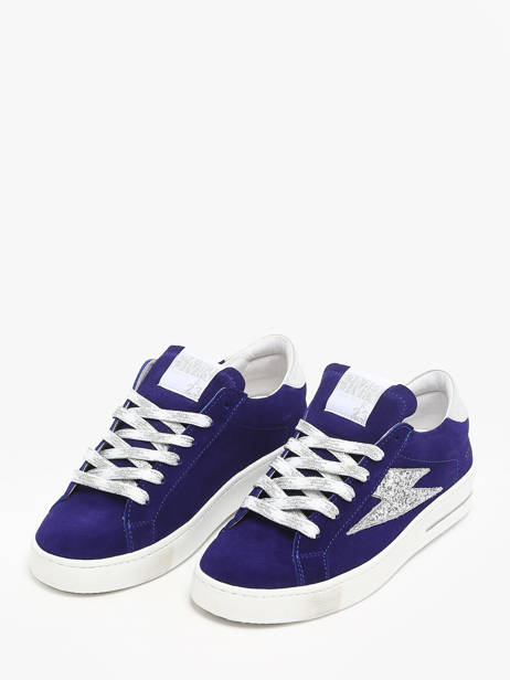Sneakers Maya In Leather Semerdjian Blue accessoires MAYA668 other view 2