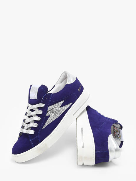 Sneakers Maya In Leather Semerdjian Blue accessoires MAYA668 other view 3