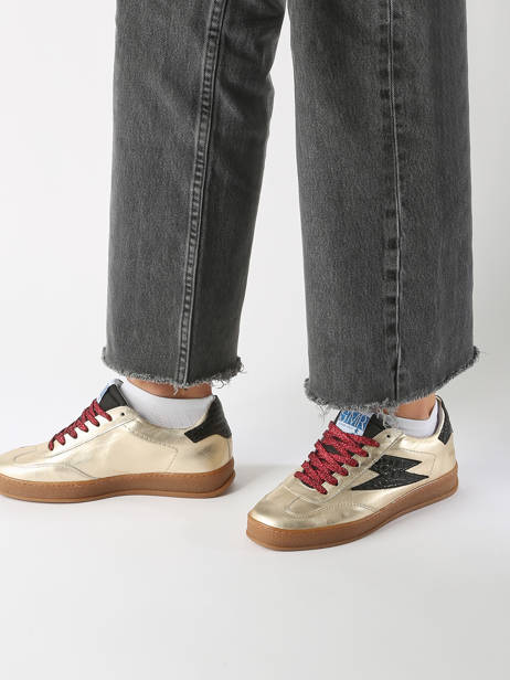 Sneakers Risy In Leather Semerdjian Gold accessoires RISY178 other view 1