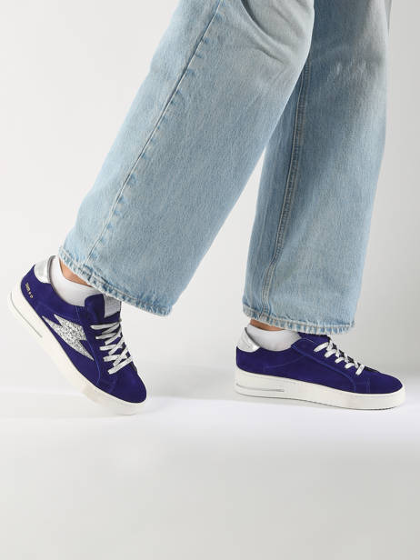 Sneakers Maya In Leather Semerdjian Blue accessoires MAYA668 other view 1