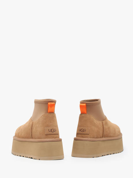 Platform Boots Classic Mini Dipper In Leather Ugg Beige accessoires 1168170 other view 3