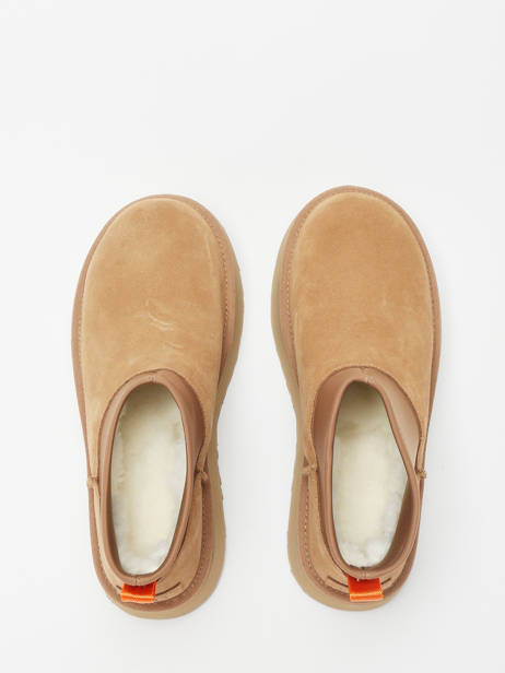 Platform Boots Classic Mini Dipper In Leather Ugg Beige accessoires 1168170 other view 4