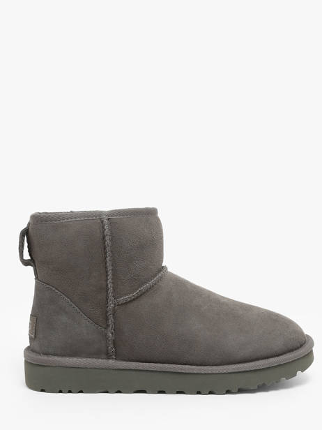 Classic Mini Ii Boots In Leather Ugg Gray accessoires 1016222