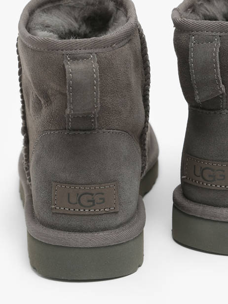 Classic Mini Ii Boots In Leather Ugg Gray accessoires 1016222 other view 3
