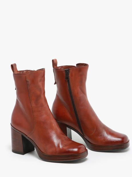 Heeled Boots In Leather Mjus Brown accessoires P96212 other view 2
