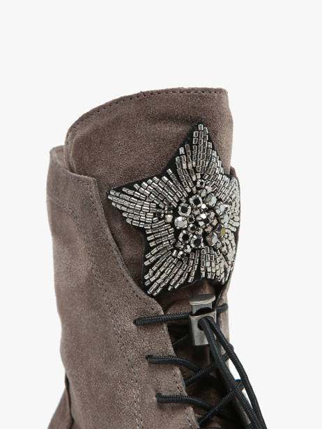 Boots In Leather Mjus Gray accessoires T81209 other view 3
