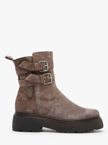 Boots In Leather Mjus Gray accessoires L44201