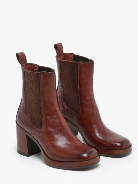 Heeled Boots In Leather Mjus Brown accessoires P96225 other view 2