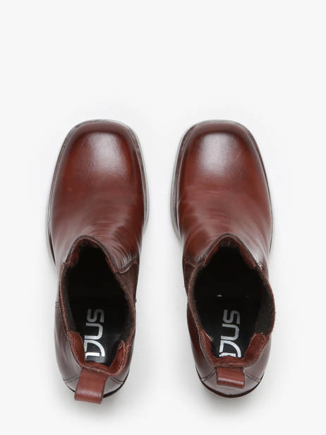 Heeled Boots In Leather Mjus Brown accessoires P96225 other view 4