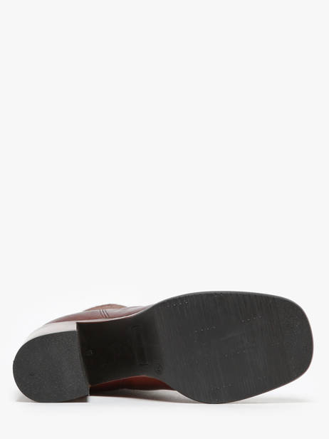 Heeled Boots In Leather Mjus Brown accessoires P96225 other view 5