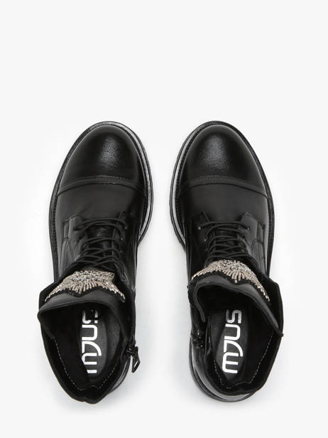 Boots In Leather Mjus Black accessoires M77277 other view 4