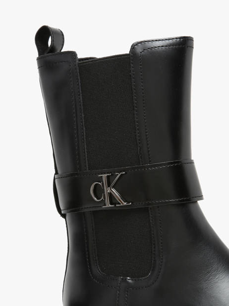 Boots In Leather Calvin klein jeans Black accessoires 14950GT other view 3