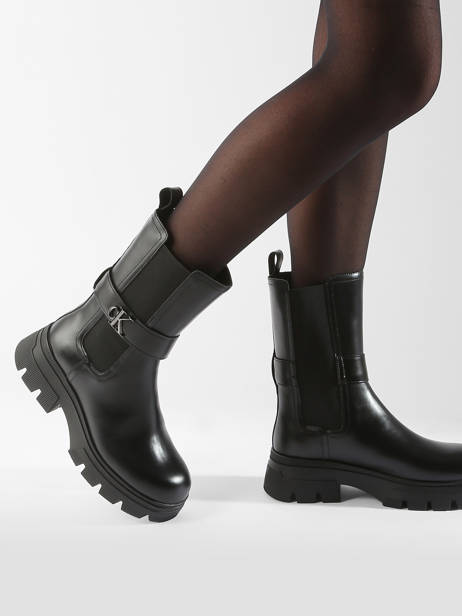 Boots In Leather Calvin klein jeans Black accessoires 14950GT other view 1