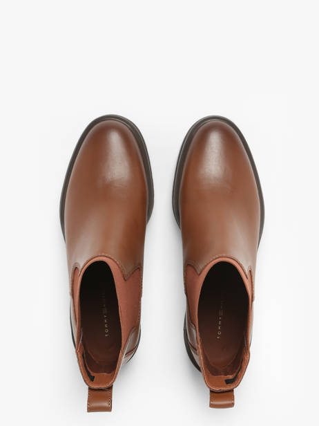 Heeled Boots In Leather Tommy hilfiger Brown accessoires 8163GPK other view 4