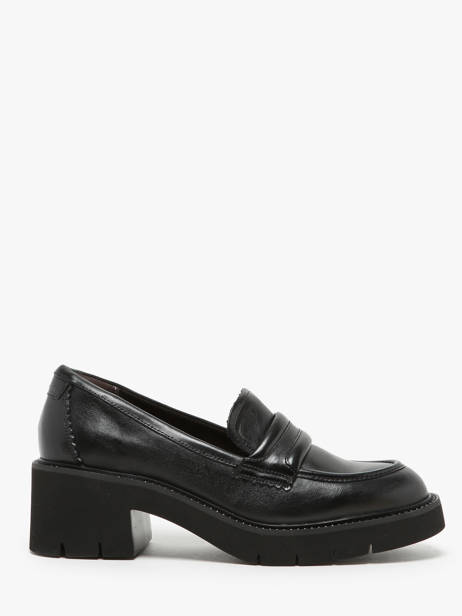 Moccasins In Leather Tamaris Black accessoires 43